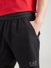 PANTALONCINO ARMANI NERO LOGO ARGENTO