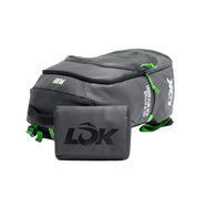 Lok Maxx Zaino Nero Grigio Scuro Lime