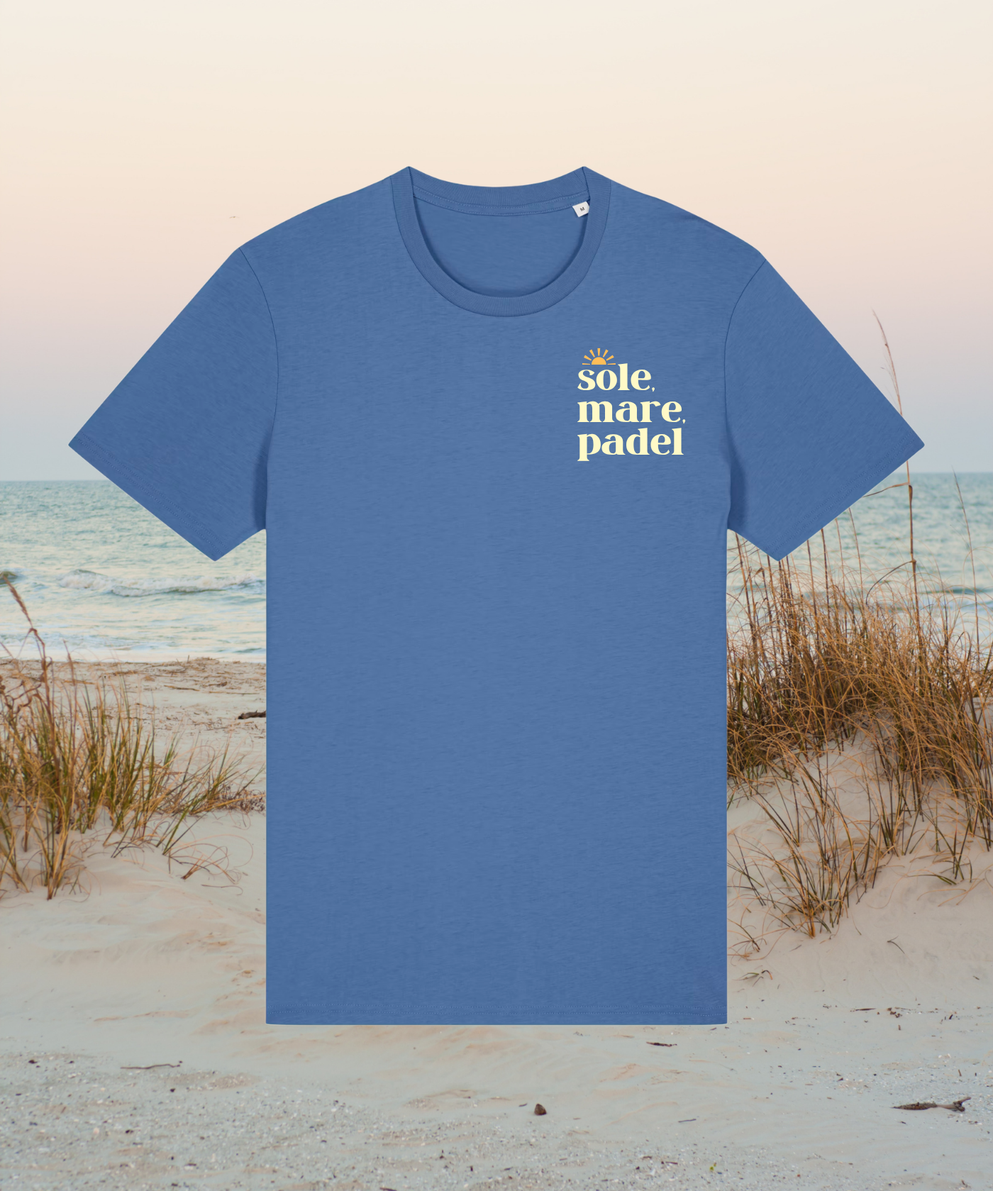 T-SHIRT SOLE MARE E PADEL (BLUE ROYAL)