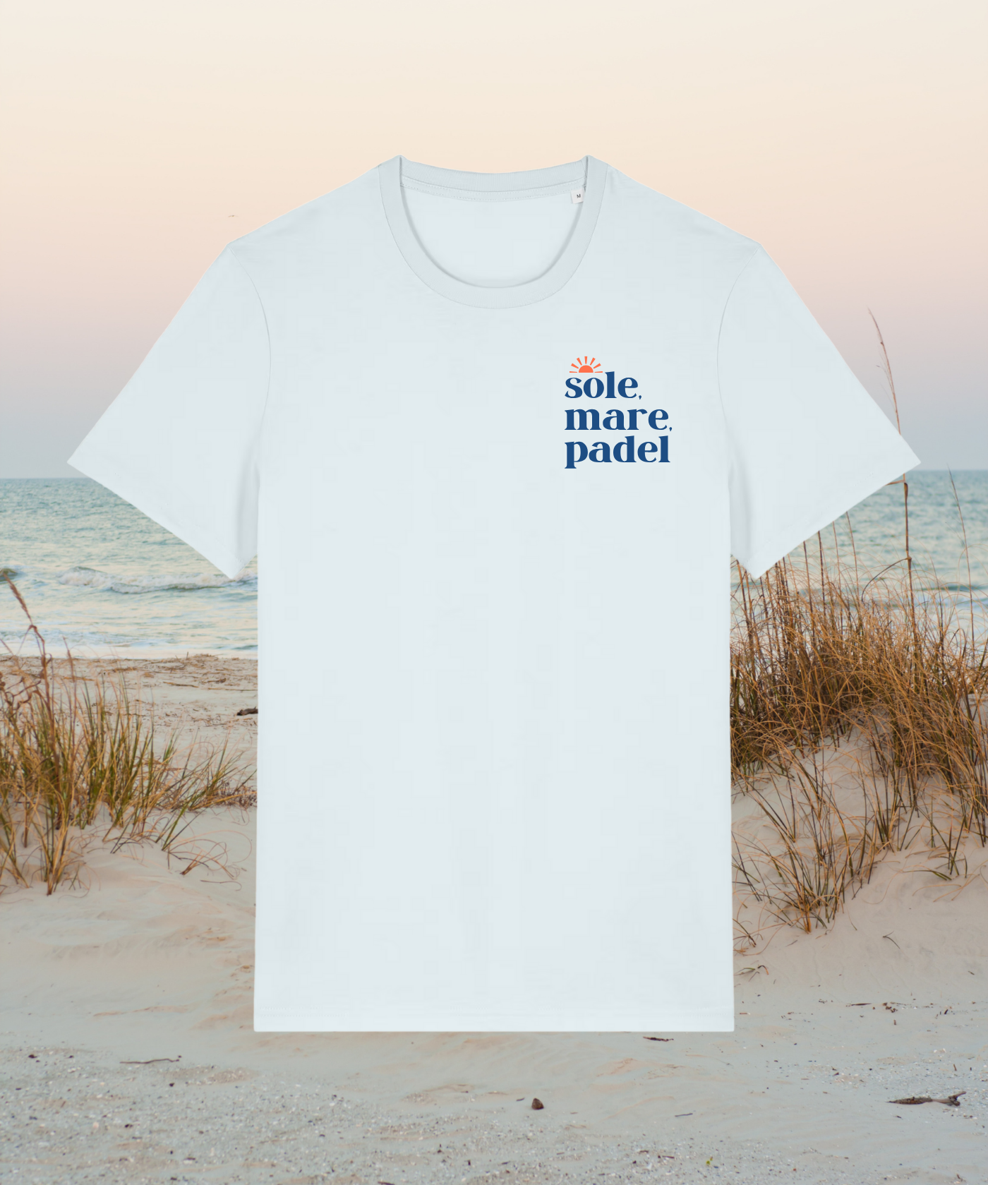 T-SHIRT SOLE MARE E PADEL (CELESTE)