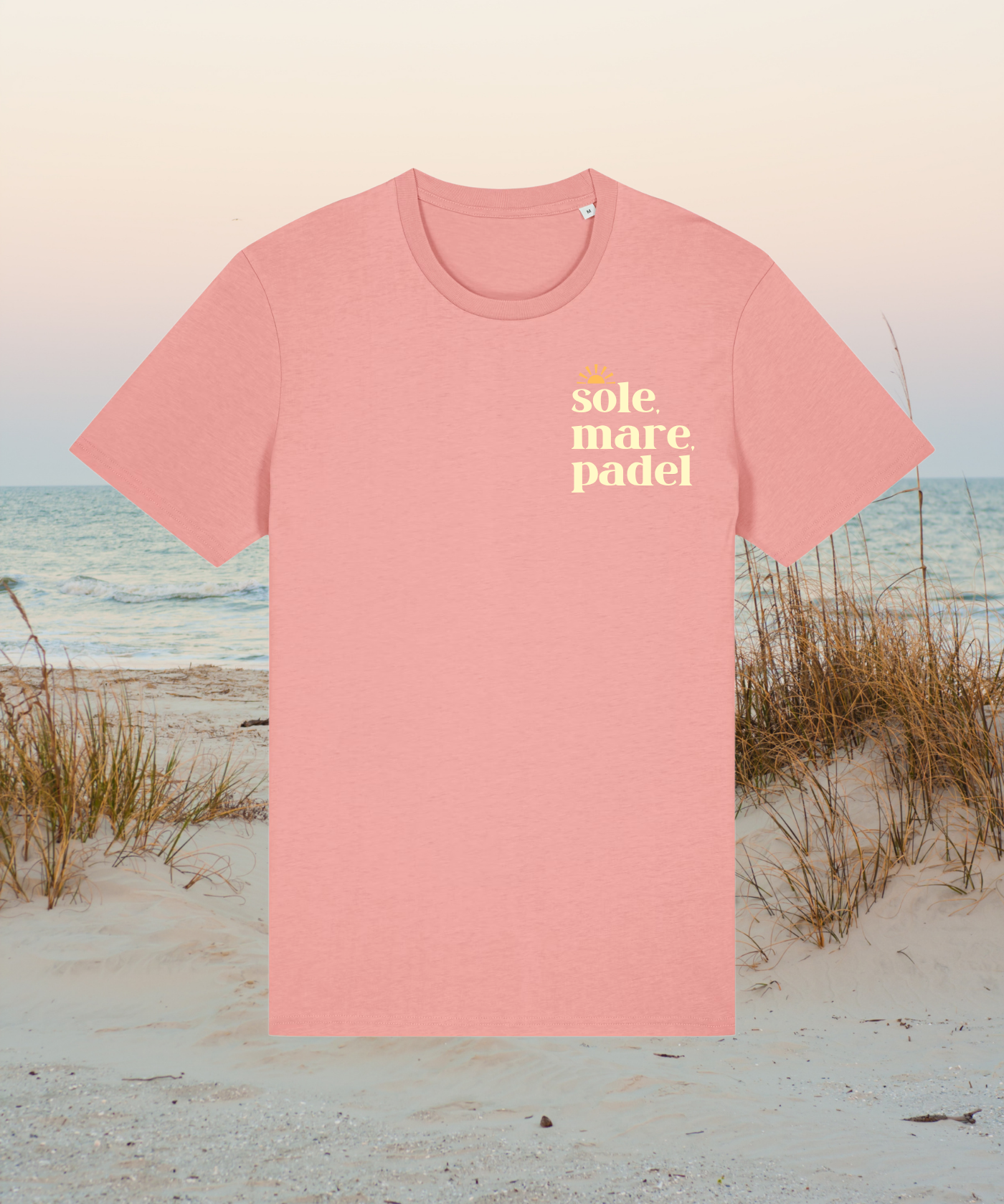 T-SHIRT SOLE MARE E PADEL (ROSA)