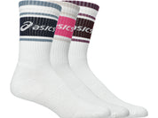 3 PACK ASICS LOGO CREW SOCK DARK/AUBERGINE/BUBBLEGUM
