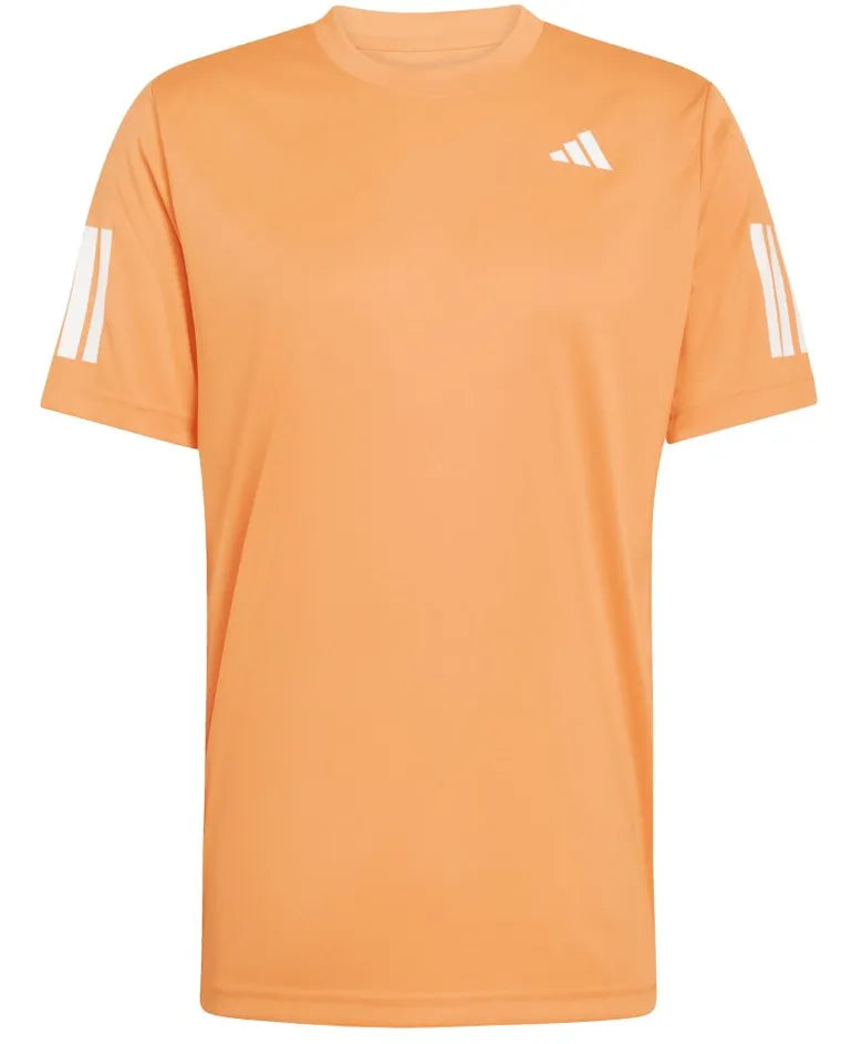 Maglietta arancione Adidas Club 3 Stripes