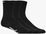 3 PACK CREW SOCK ASICS MULTI-SPORT CUSHIONED BLACK