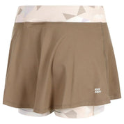 Falda Bidi Badu Paris Marron Ondulato Stampato Beige