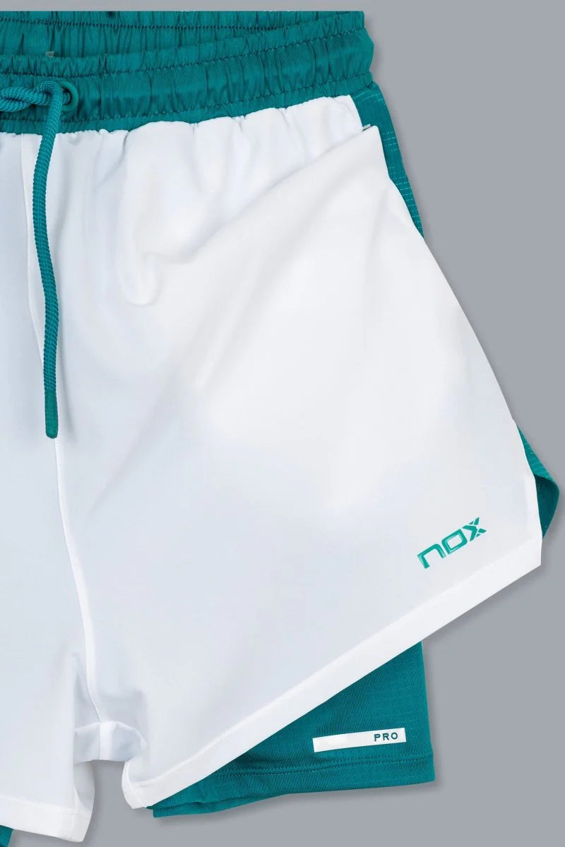 SHORT HOMBRE PRO WHITE/IVY GREEN