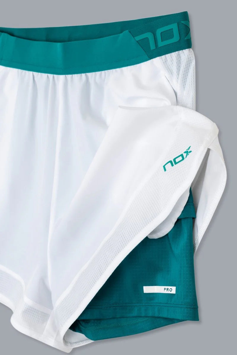 SHORT MUJER PRO WHITE/IVY GREEN