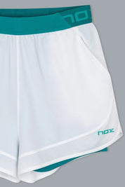 SHORT MUJER PRO WHITE/IVY GREEN