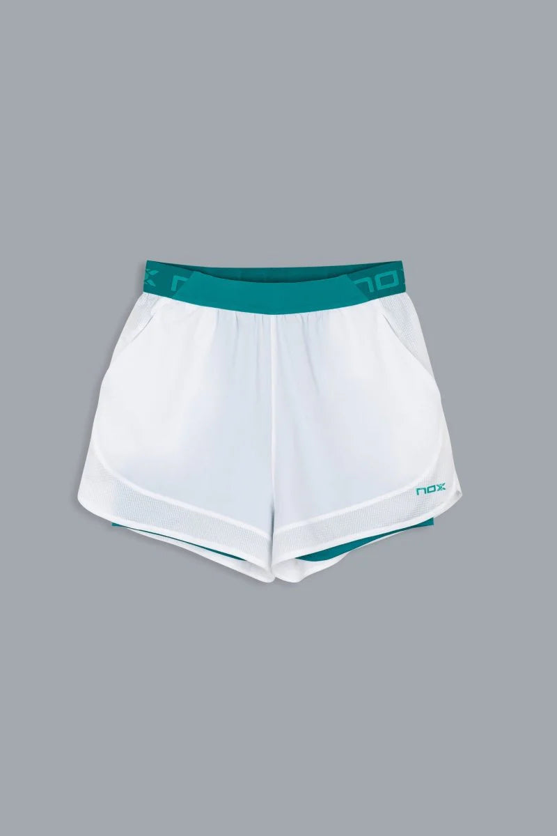 SHORT MUJER PRO WHITE/IVY GREEN